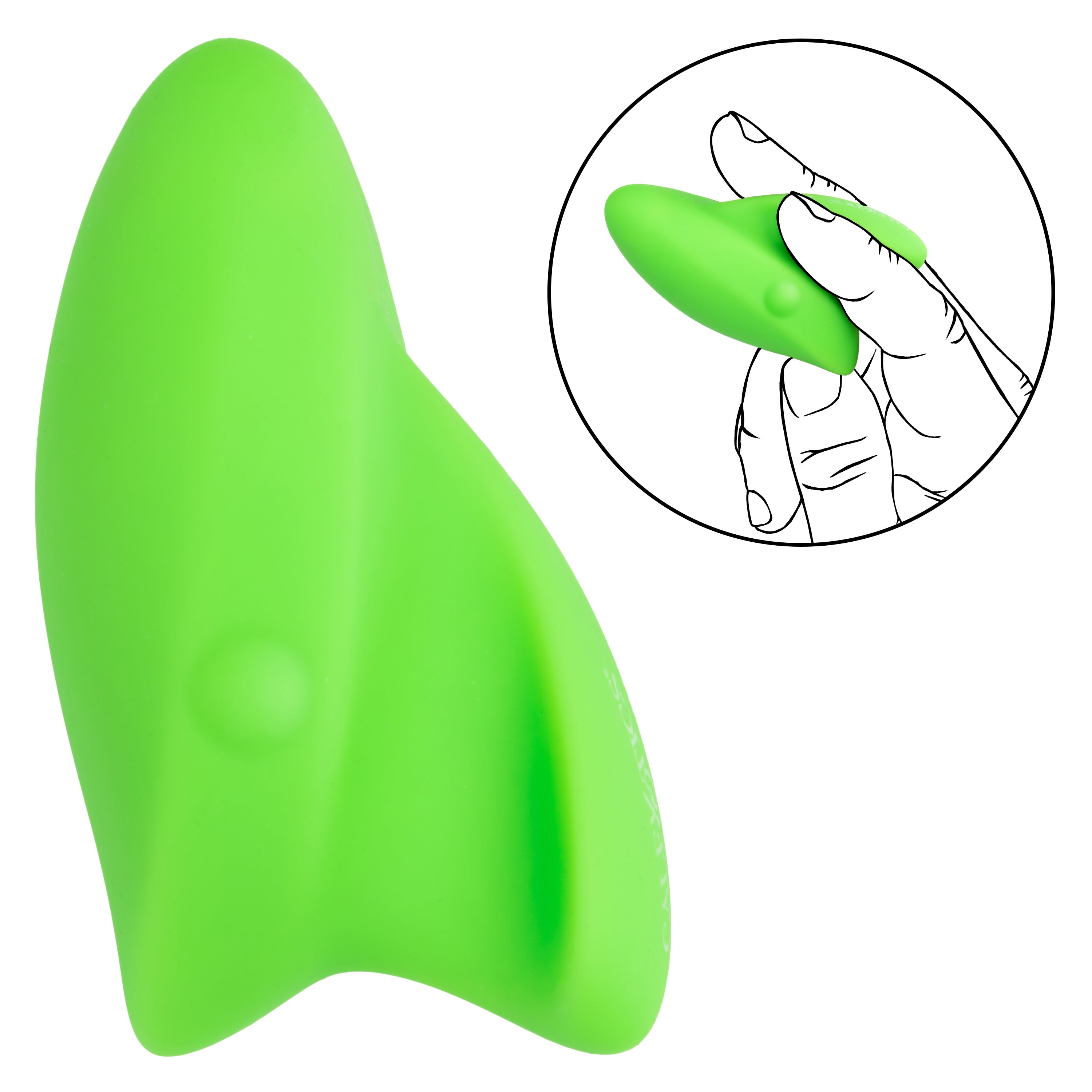 Neon Vibes The Ecstasy Vibe Green Silicone Handheld Massager with 10 Functions and Rechargeable > Vibrators > Finger Vibrators