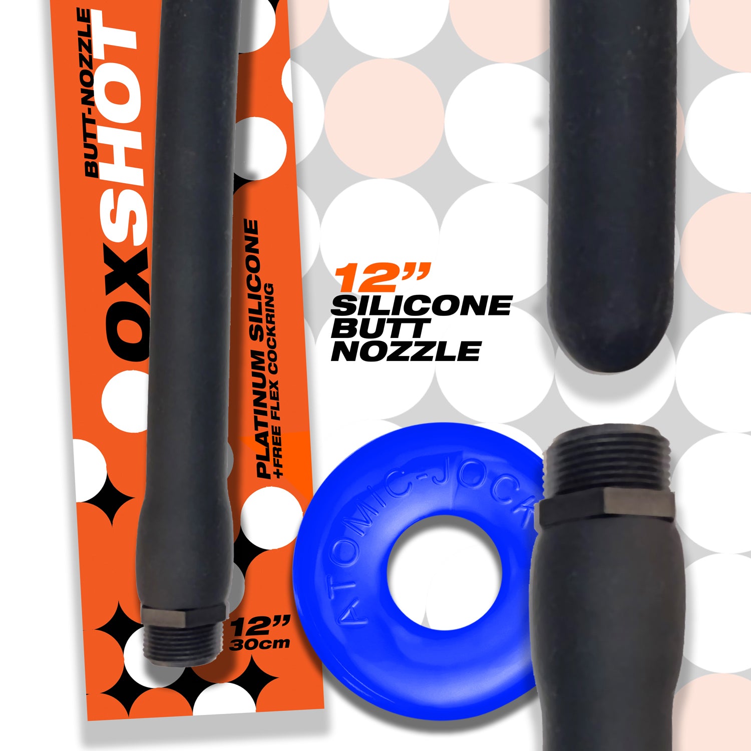 Oxshot Butt Nozzle 12in Shower Hose for Ultimate Cleaning > Essentials > Douches