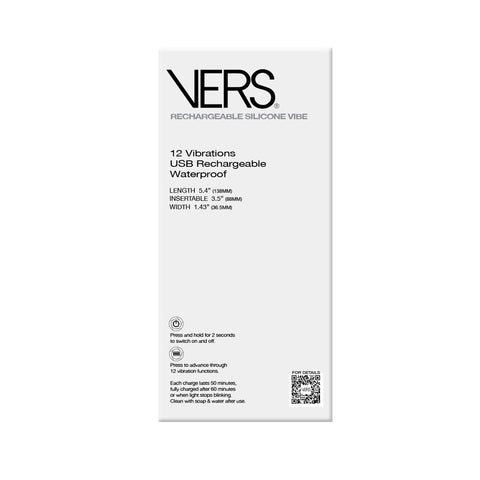 VERS Rechargeable Silicone G Spot Vibe 13.8 cm Long VIBRATORS