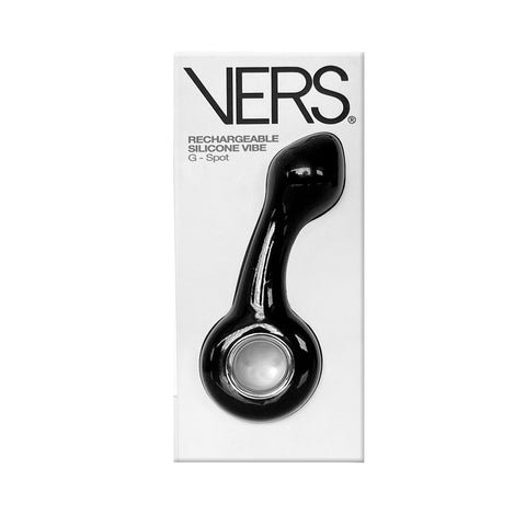VERS Rechargeable Silicone G Spot Vibe 13.8 cm Long Black VIBRATORS