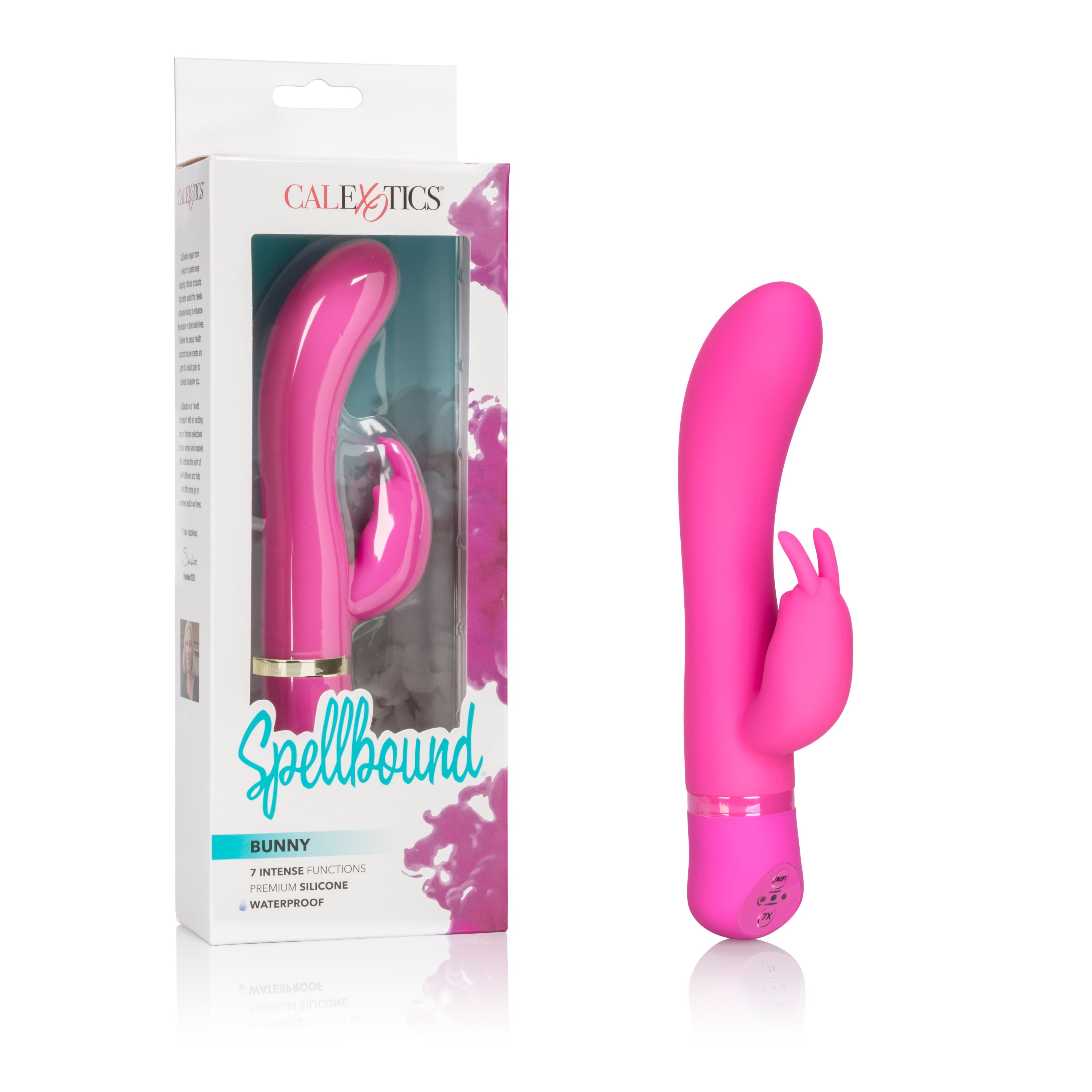 Spellbound Bunny Pink Vibrator 4.5 Inch Dual Motor Silicone Waterproof Massager Default Title > Vibrators > Ladies > Rabbit