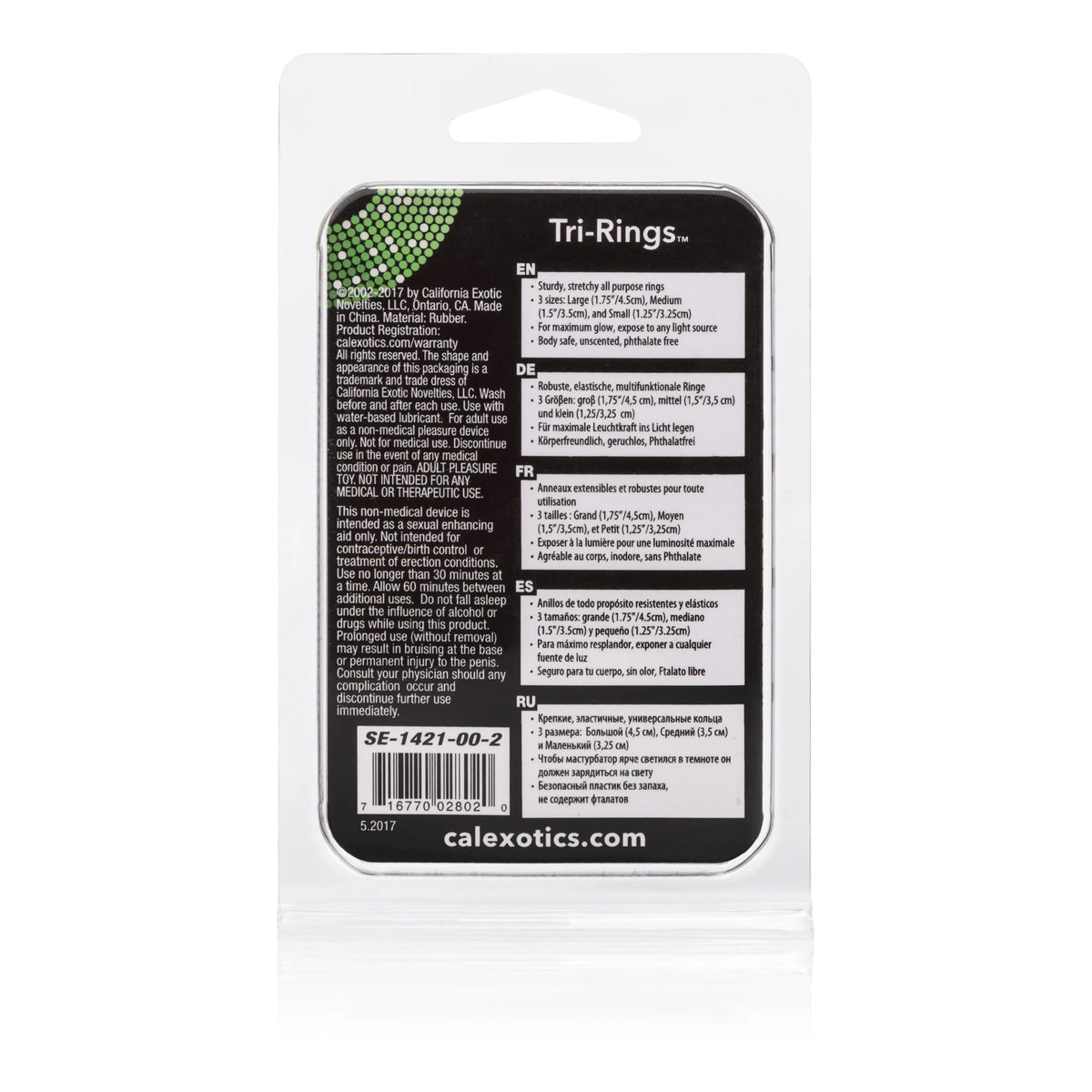 Tri-Rings Glow In The Dark – Erection Enhancer Rings 4cm - 6cm > Cock Ring > Sets
