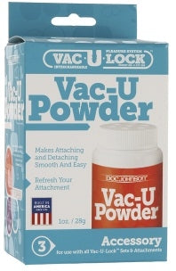 Vac-U-Lock Accessory Vac-U Powder White Talc 1oz Smooth Attachment and Detaching Aid > Sex Toys > Sex Machines > Connectors Main image