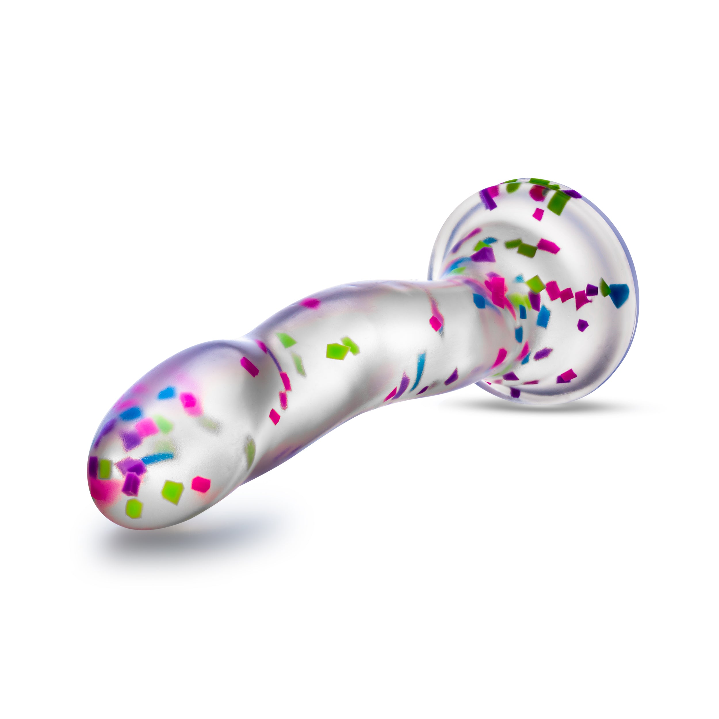 Hanky Panky Confetti Filled Clear 7.5" Dildo Glow in the Dark > Dildos > Realistic Dildos