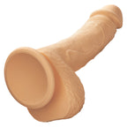 Dual Density Silicone Studs 6.25 Inch / 16 cm Ivory Realistic Flexible Design with Suction Cup Base > Dildos > Realistic Dildos