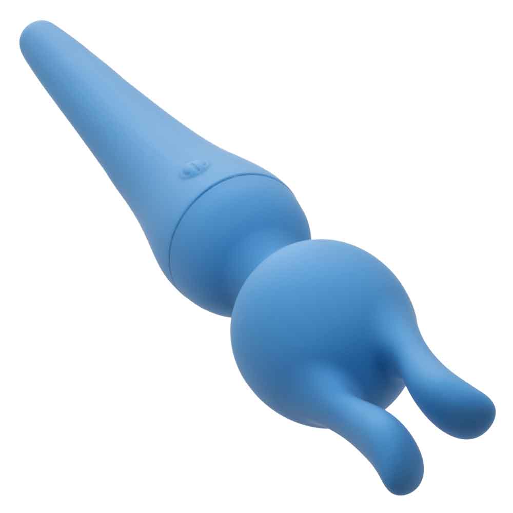 Couture Collection™ Body Wand Kit Blue Silicone Waterproof with Dual and Triple Teaser Attachments > Sex Toys > Massage Wands