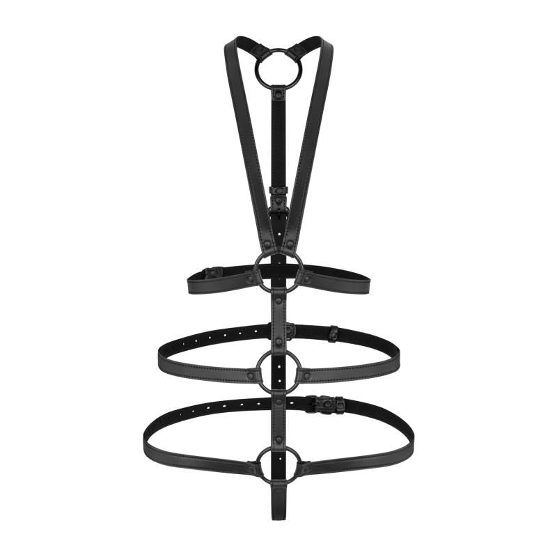 Vera Bondage Harness Black Faux Leather Adjustable Strap Intimate Harness > Clothes > Womens Harnesses Main image