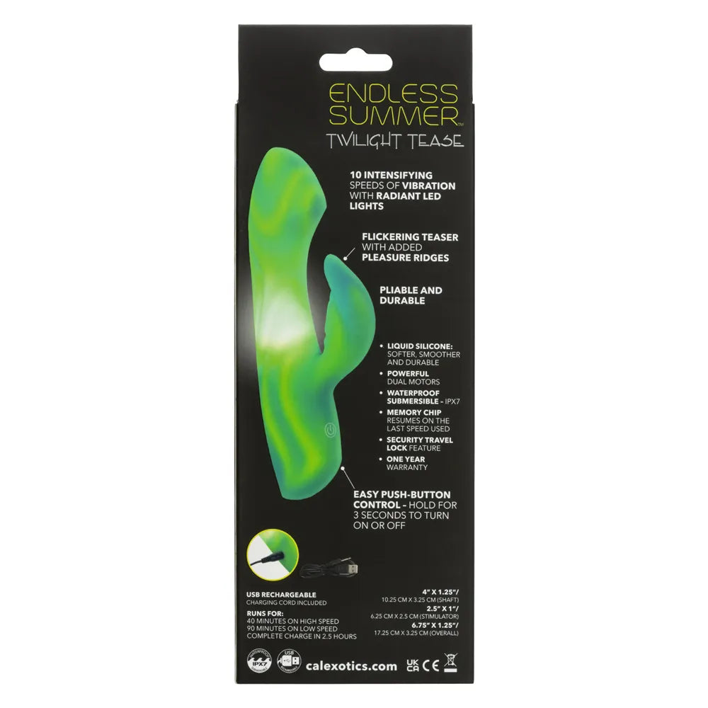 Endless Summer Twilight Tease (Green) – Dual-Motor Massager > Vibrators > Ladies > Rabbit