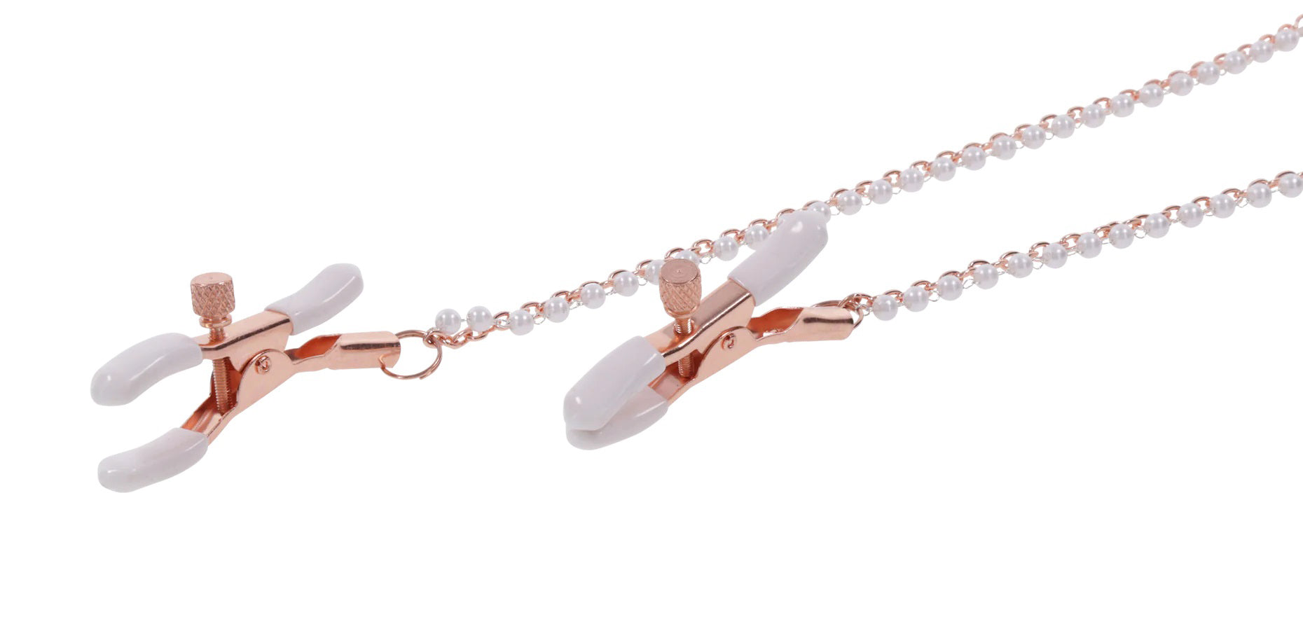 Sex & Mischief Peaches n CreaMe Collar with Nipple Clamps 35-44.5 cm > Sex Toys > Nipple Clips