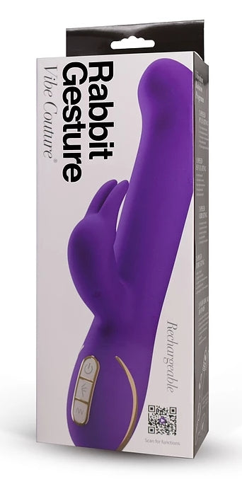 Vibe Couture Rabbit Gesture Vibrator in Purple > Vibrators > Ladies > Rabbit Main image