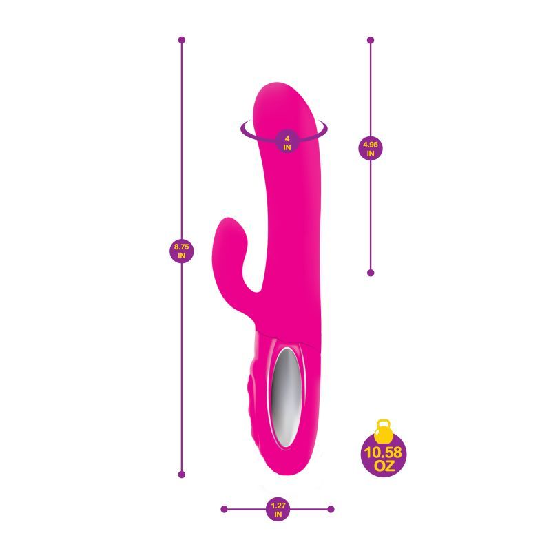 Viben Hypnotic Thrusting Rabbit Vibrator with Swinging Clitoral Stimulator in Hot Pink > Vibrators > Ladies > Rabbit