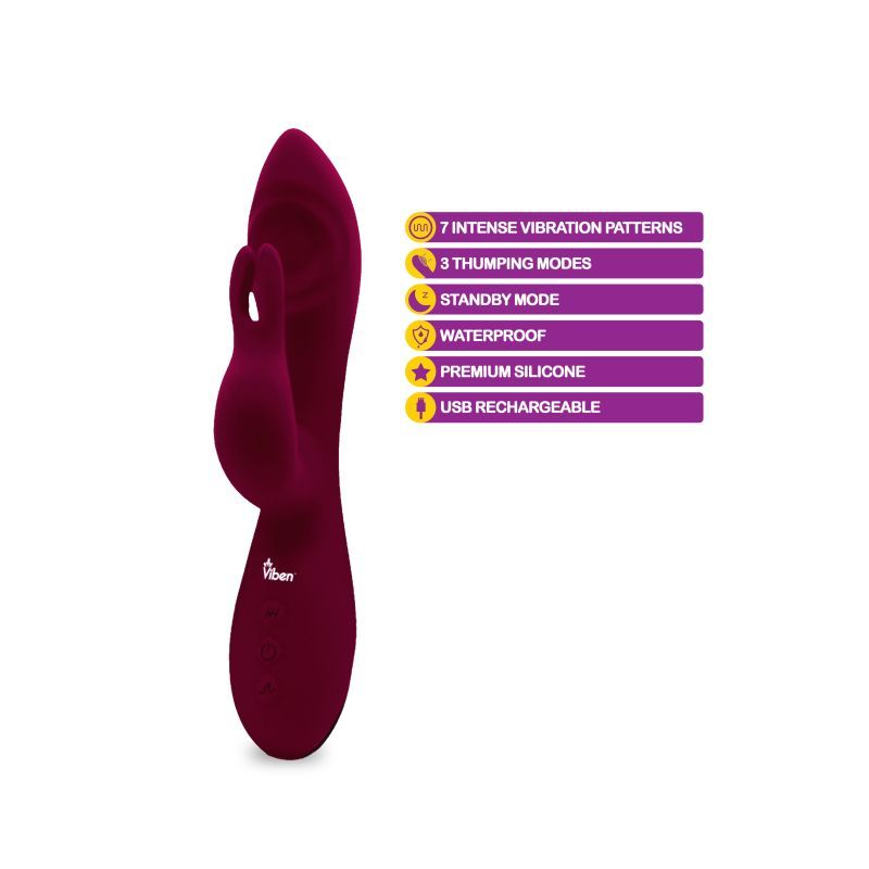 Viben Pzazz Thumping Rabbit Ruby > Vibrators > Ladies > Rabbit