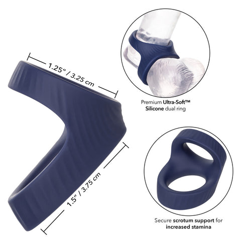 Viceroy Max Dual Silicone (Black) – Stretchy Stamina Cock Ring COCK RINGS Sling