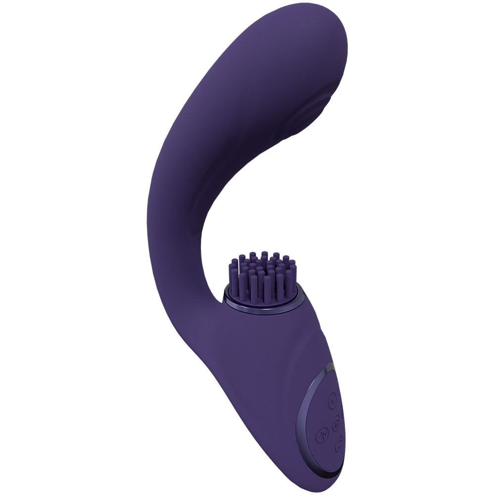 Vive Gen Pulse Wave Vibrator with Stimulating Bristles Deep Purple Secondary image