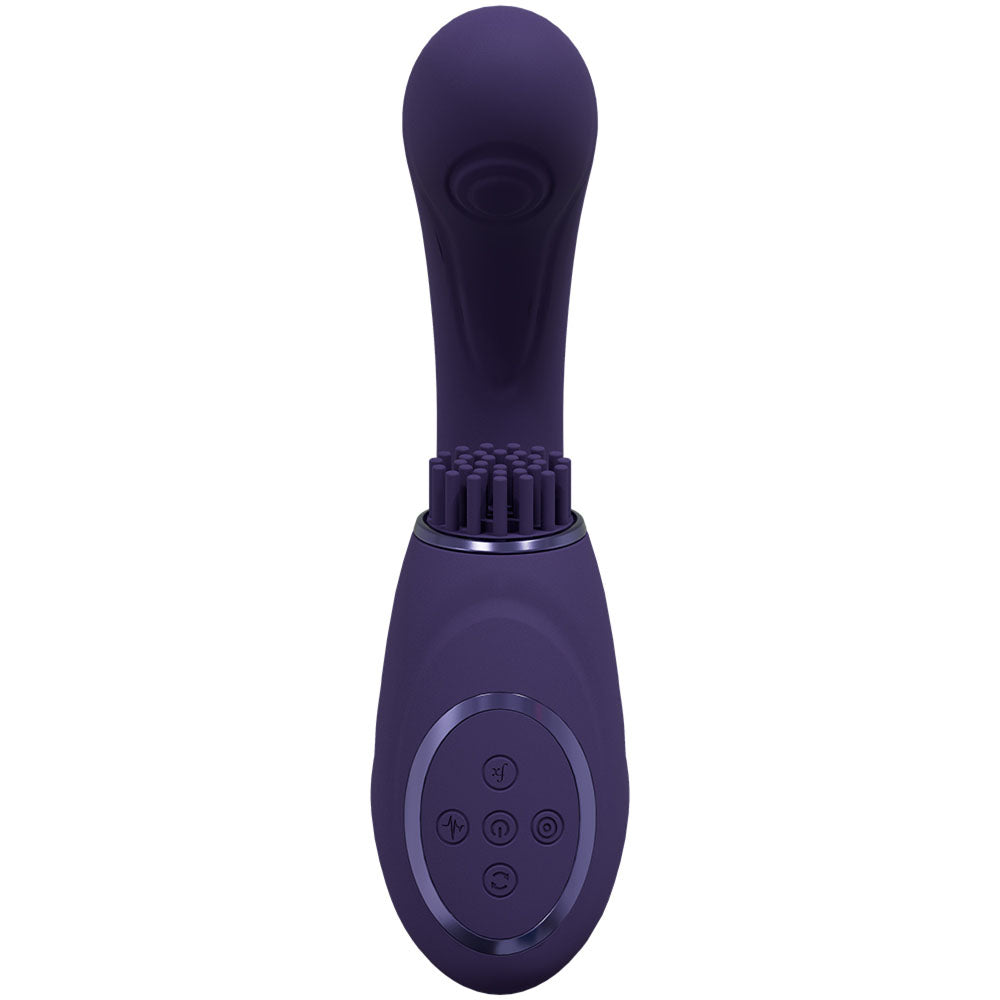 Vive Gen Pulse Wave Vibrator with Stimulating Bristles Deep Purple Vibrators - G Spot