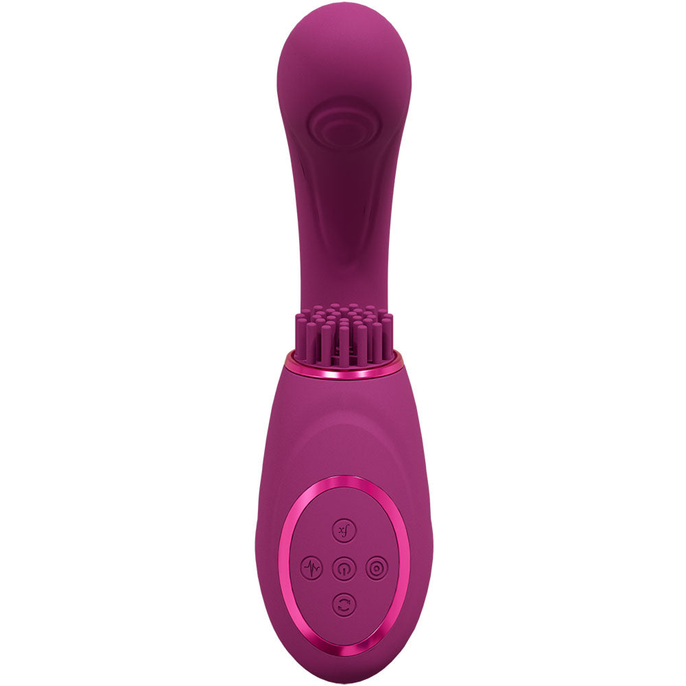Vive Gen Pulse Wave Vibrator with Stimulating Bristles Pink STIMULATORS