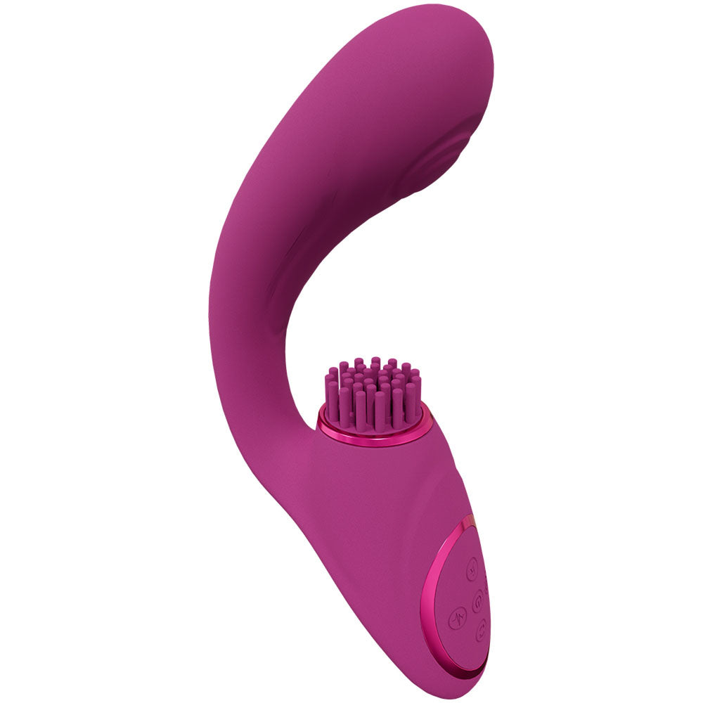 Vive Gen Pulse Wave Vibrator with Stimulating Bristles Pink Secondary image