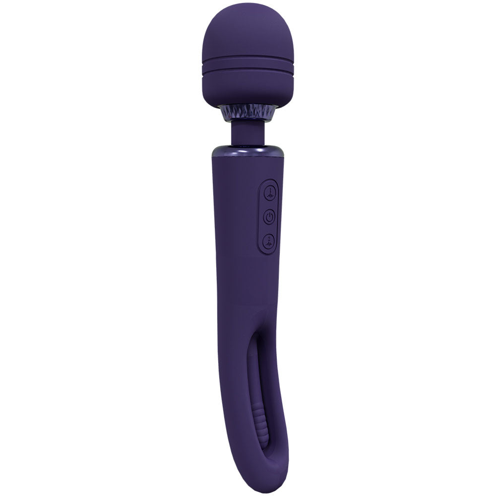 Vive Kiku Double Ended Vibrating Wand and Flapping Massager Purple > Sex Toys > Massage Wands Main image