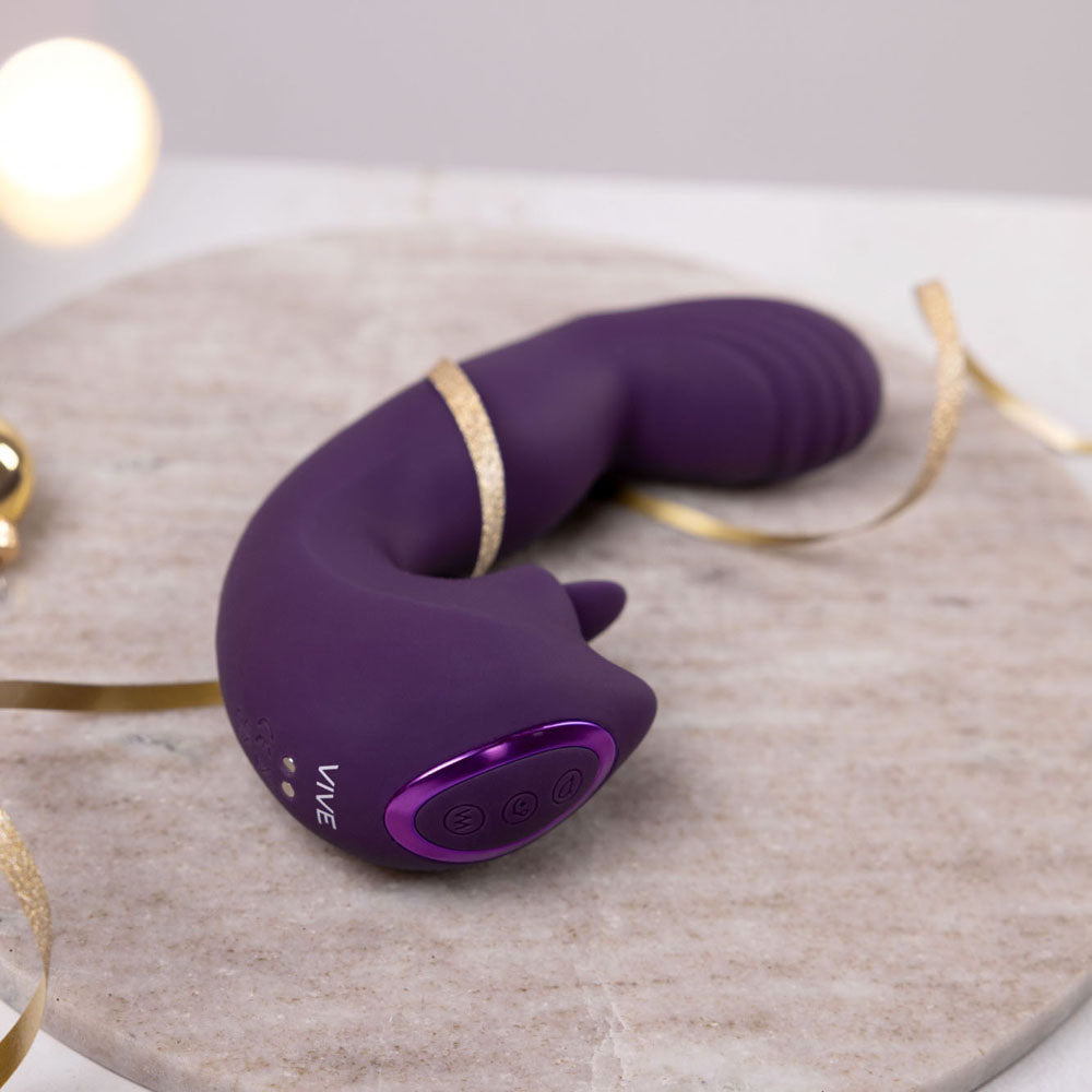 Vive Yumi Triple Motor G Spot Vibrator Deep Purple Vibrators