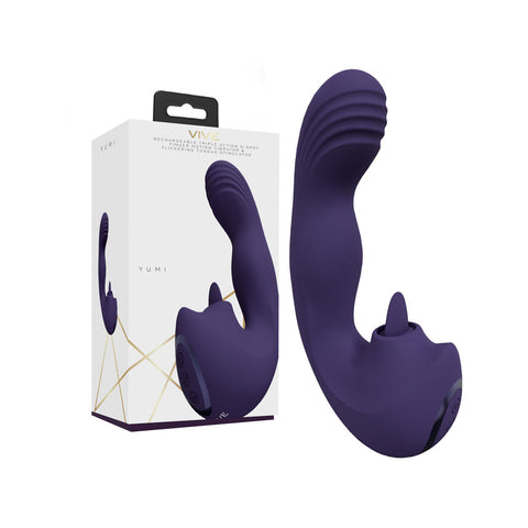 Vive Yumi Triple Motor G Spot Vibrator Deep Purple Purple Vibrators