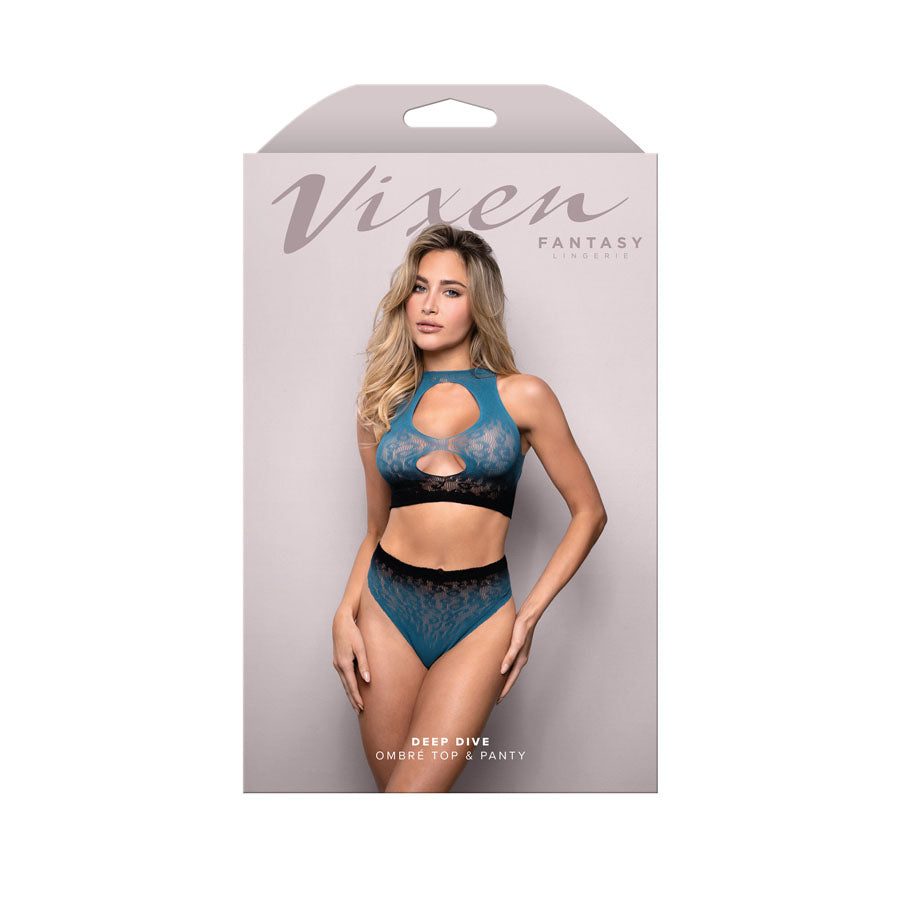 Vixen Deep Dive Ombre Leopard Knit (Black) – Erotic Lingerie LINGERIE & BODY WEAR