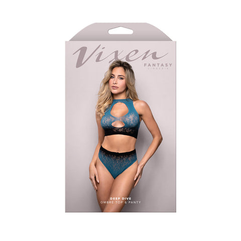 Vixen Deep Dive Ombre Leopard Knit (Black) – Erotic Lingerie LINGERIE & BODY WEAR