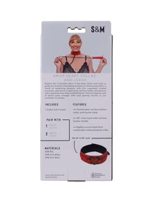 S&M Amor Heart Collar and Leash (Red) – Luxury Collar and Leash Set > Bondage Gear > Collars & Leashes