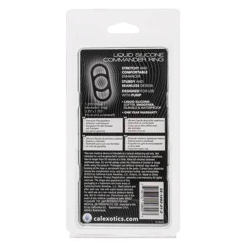 Alpha Liquid Silicone Commander Ring Black COCK RINGS
