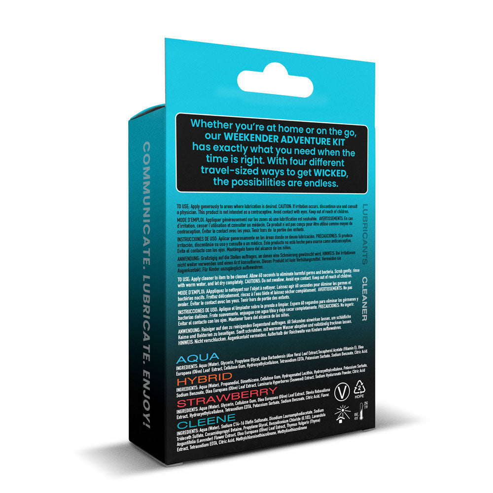 Wicked Weekender Adventure Kit – Travel-Sized Pleasure Kit 30ml Bottles Default Title > Sex Toys > Sex Kits