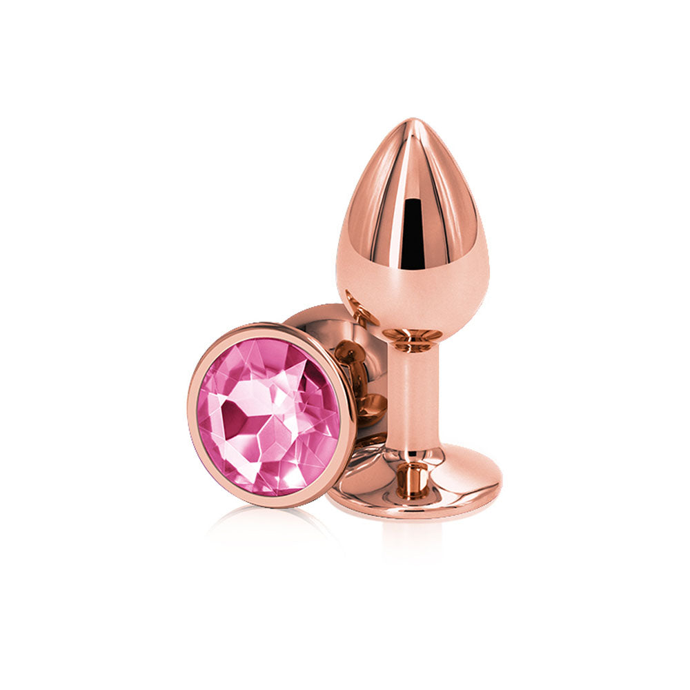 Rear Assets Rose Gold Small Metal Butt Plug – Lightweight Plugs > Anal Range > Jewel Butt Plugs