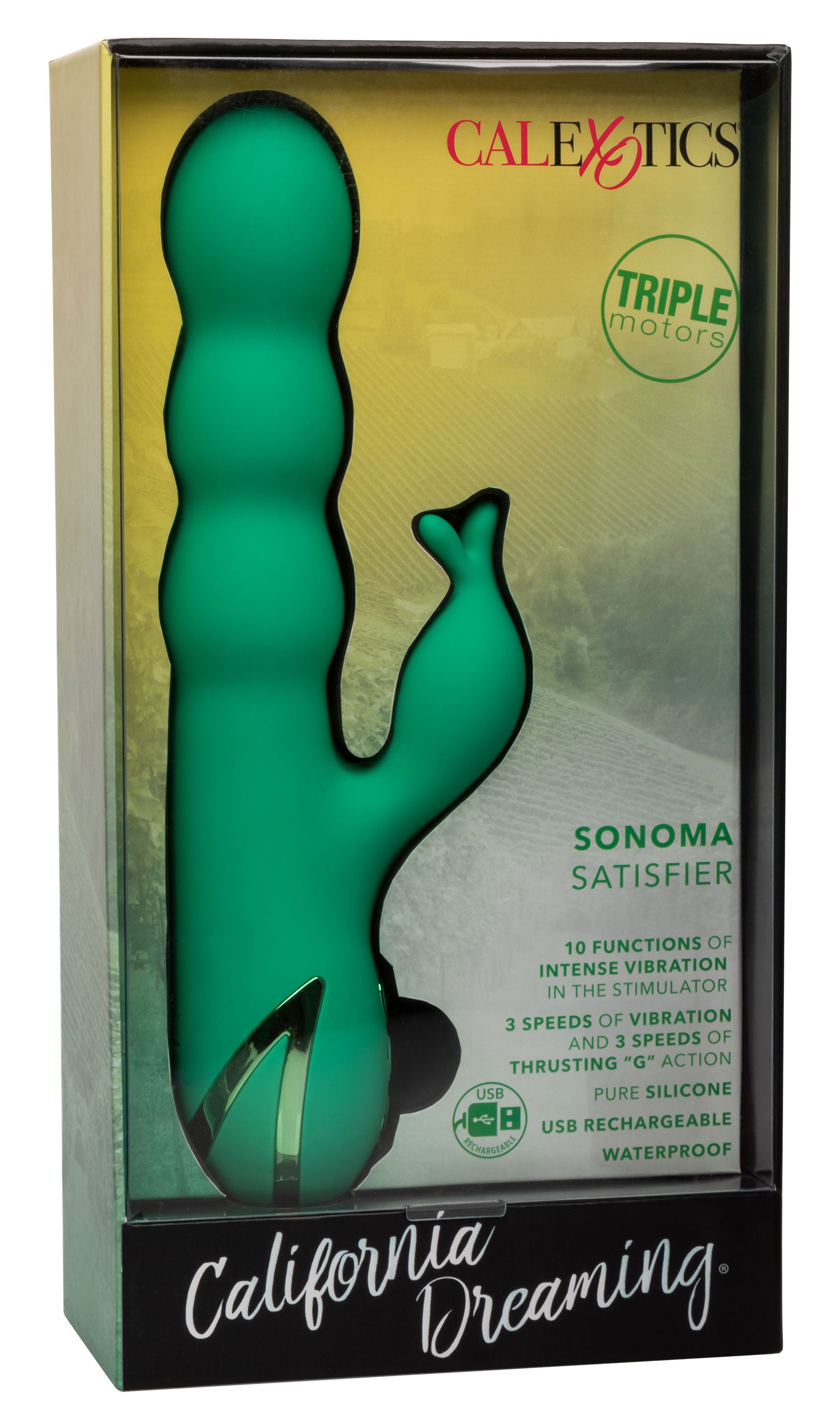 California Dreaming Sonoma Satisfier – Luxury Massager with 10 Vibration Functions and 3 Thrusting Speeds > Vibrators > Ladies > Rabbit