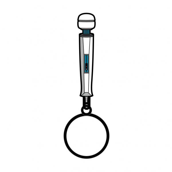 Wood Rocket Wand Enamel Keychain – Wand Massager Key Chain > Novelties > Keychains