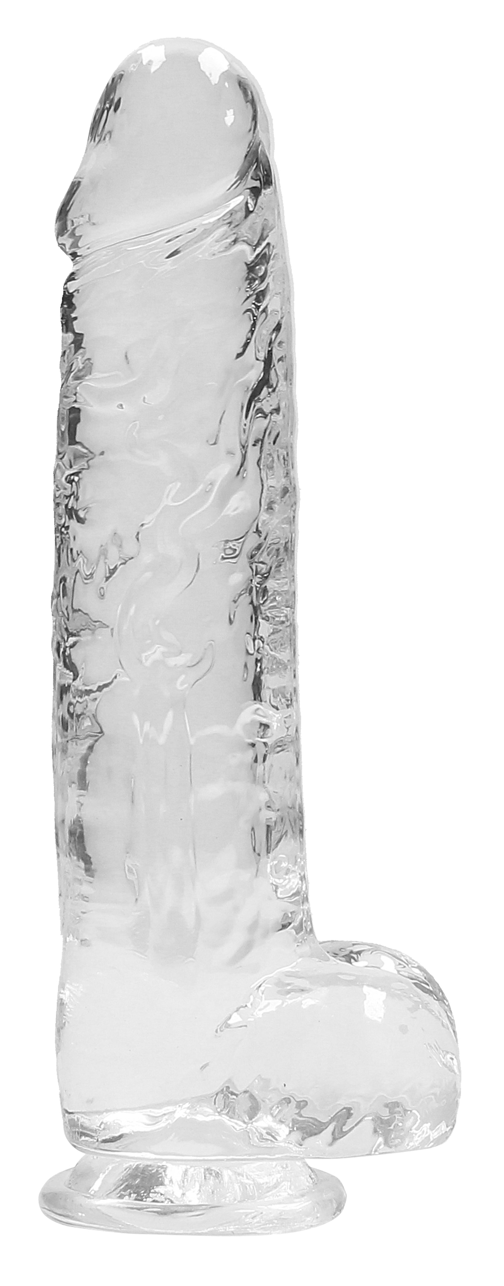 RealRock Crystal Clear 9 Inch Realistic Dildo With Balls – Body-Safe Dildo > Dildos > Realistic Dildos