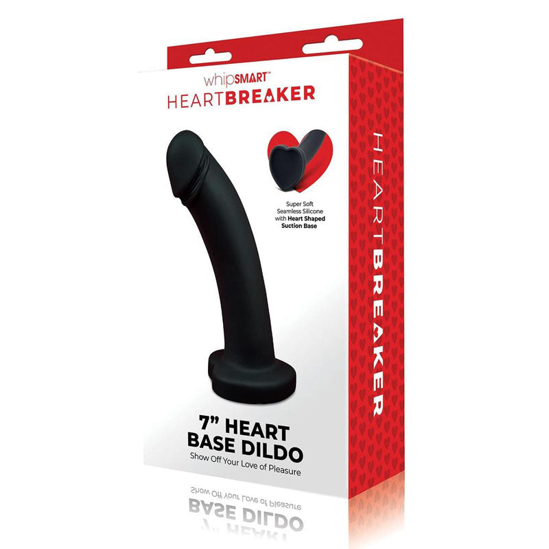 WhipSmart Heartbreaker 7 Inch Heart Base Dildo Black > Dildos > Realistic Dildos