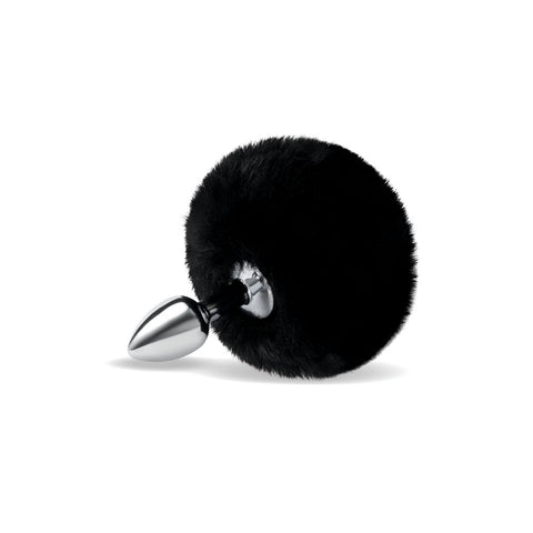 WhipSmart Furry Tales Bunny Tail Black Metal Plug Adult Sex Toy Tails