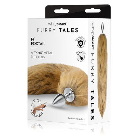 WhipSmart Furry Tales 14 Inch Brown Fox Tail Adult Accessory Brown Tails