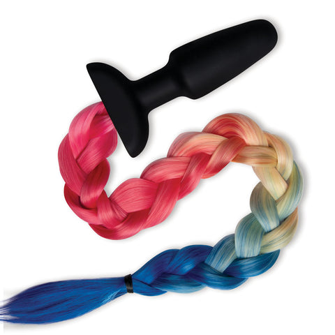 WhipSmart Furry Tales Silicone Rainbow Tail Anal Plug Tails