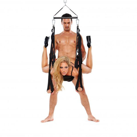 WhipSmart Pleasure Swing Black Adjustable Adult Swing SWINGS