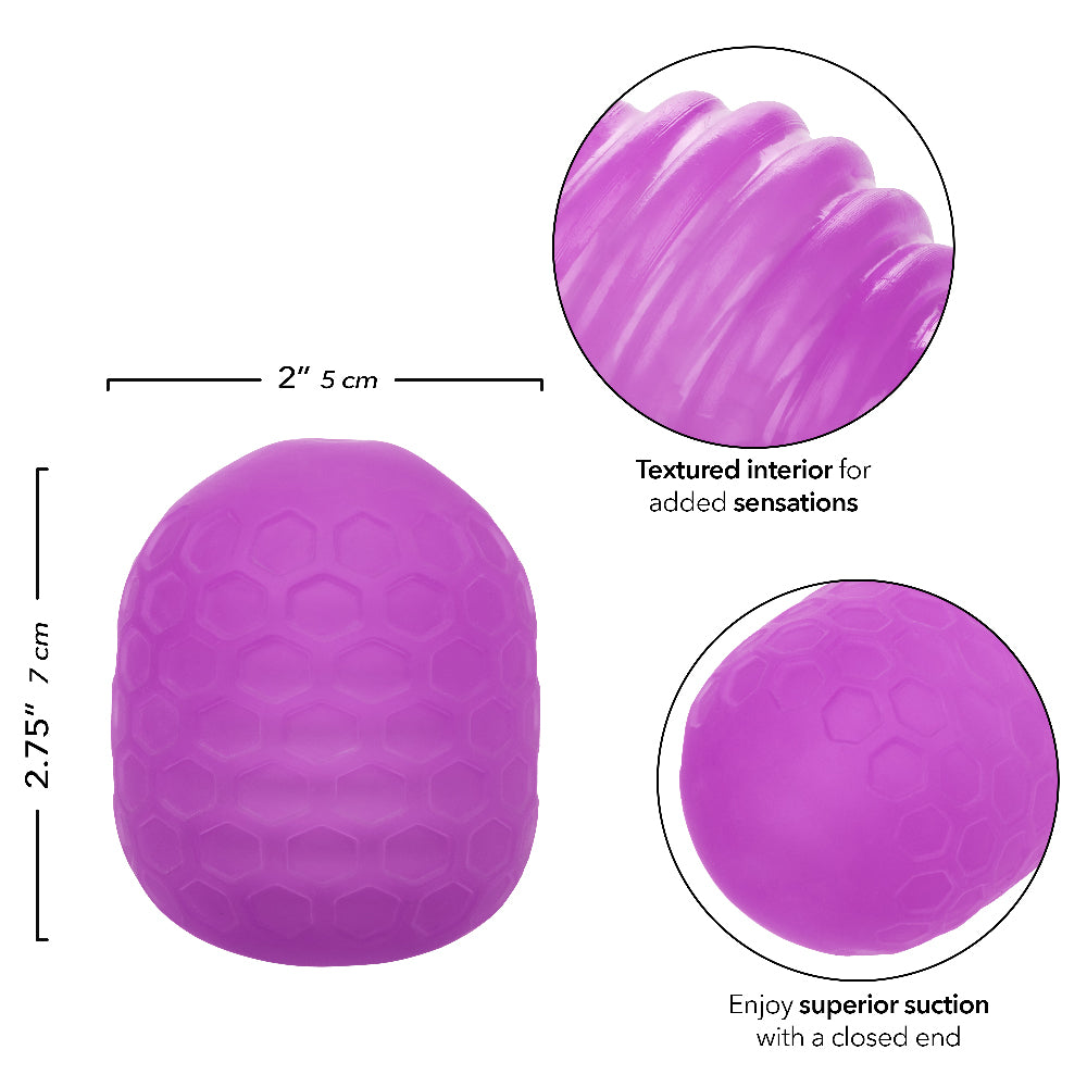 Pop Sock Textured Reversible Masturbator Purple Soft Tight Stretchy Sleeve > Sex Toys For Men > Masturbators Cup