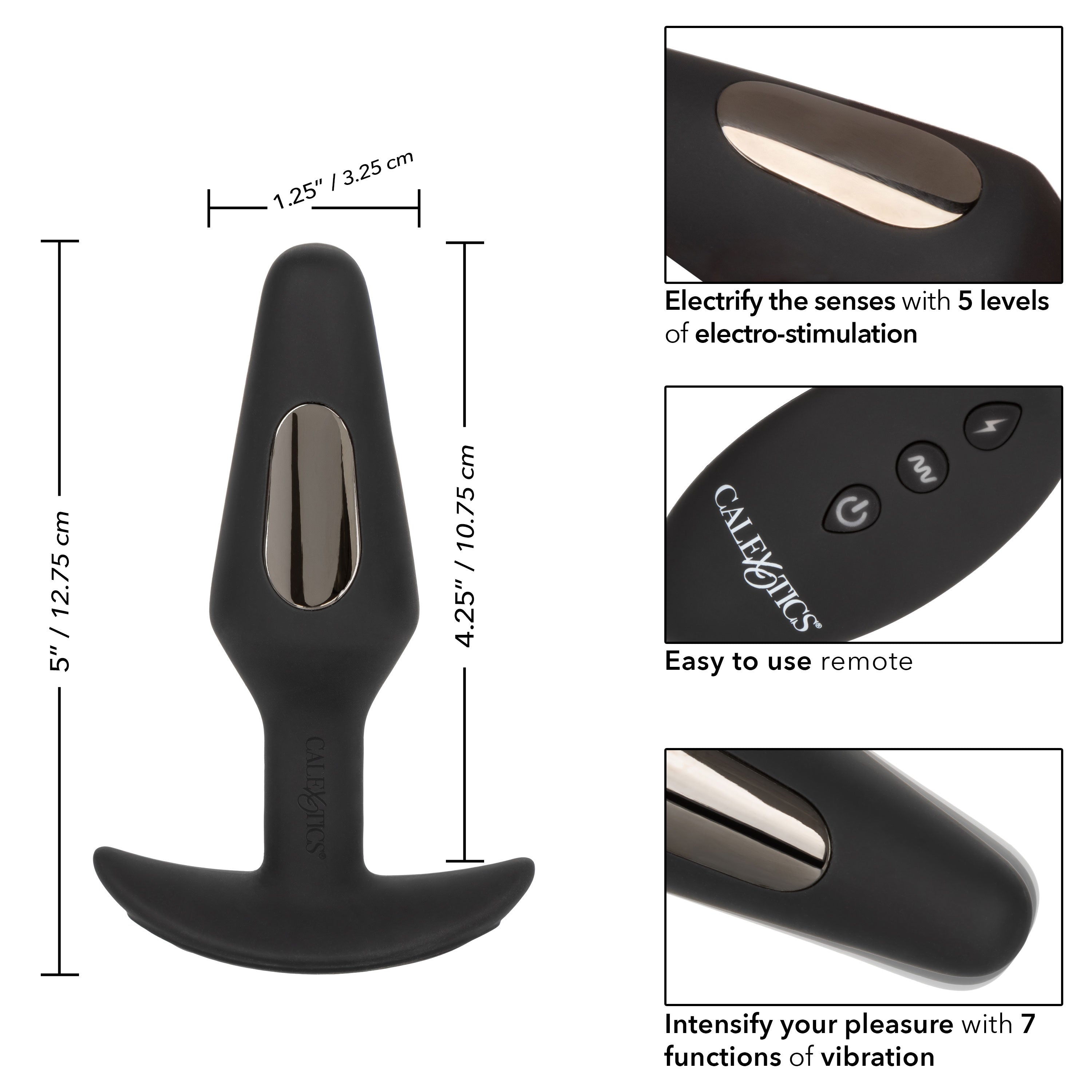 Volt Electro-Fury Remote Control Electro-Stimulation Probe Massager > Anal Range > Vibrating Butt Plugs
