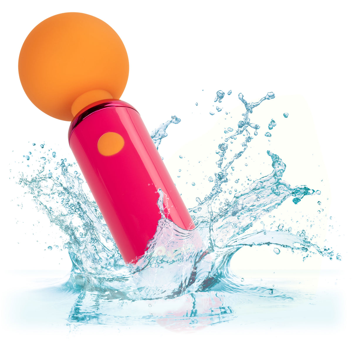 Naughty Bits Home Cumming Queen Vibrating Wand Pink and Orange Silicone Personal Massager > Sex Toys > Mini Massagers