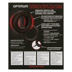 Link Up Optimum Black Dual-Density Silicone Vibrating Enhancer and Ultra-Soft Textured Support Ring > Cock Ring > Vibrating