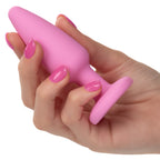 First Time Crystal Booty Kit Pink - 3 Graduated Sizes Smooth Silicone Anal Plugs with Crystal Inlay > Anal Range > Butt Plug Kits