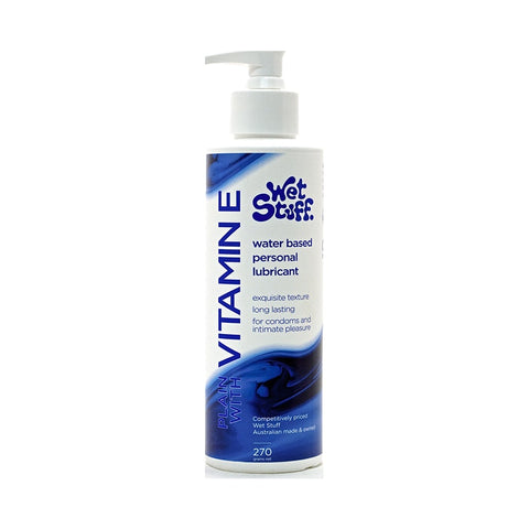 Wet Stuff Plain Water-Based Lubricant with Vitamin E Pump 270g Default Title Water Based Lube