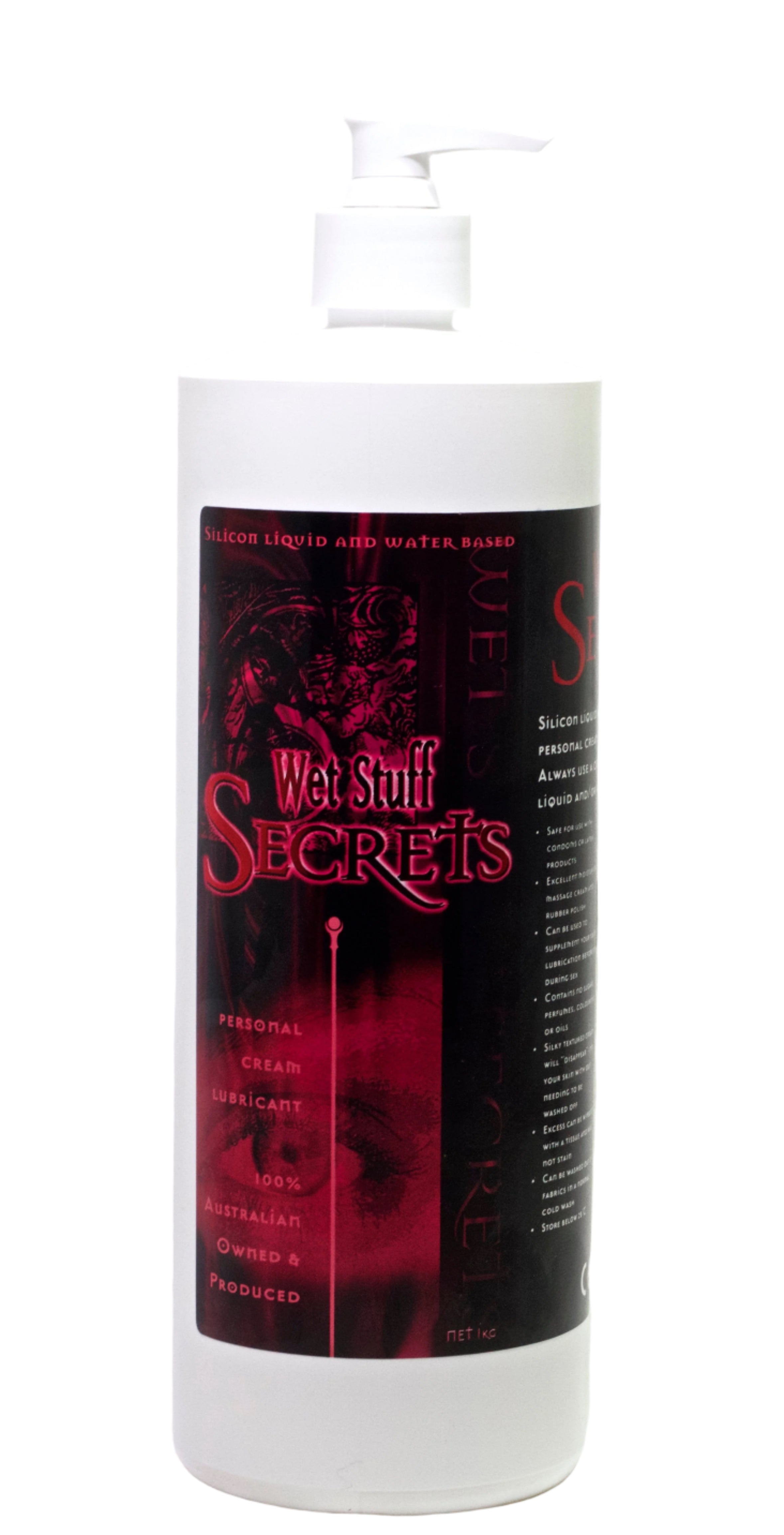 Wet Stuff Secrets Pump Silicone and Water-Based Lubricant 1kg Hybrid Lube