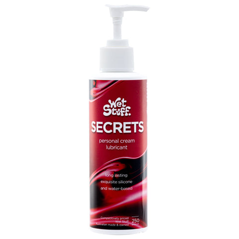 Wet Stuff Secrets Pump Water-Based Lubricant 250ml Hybrid Lube