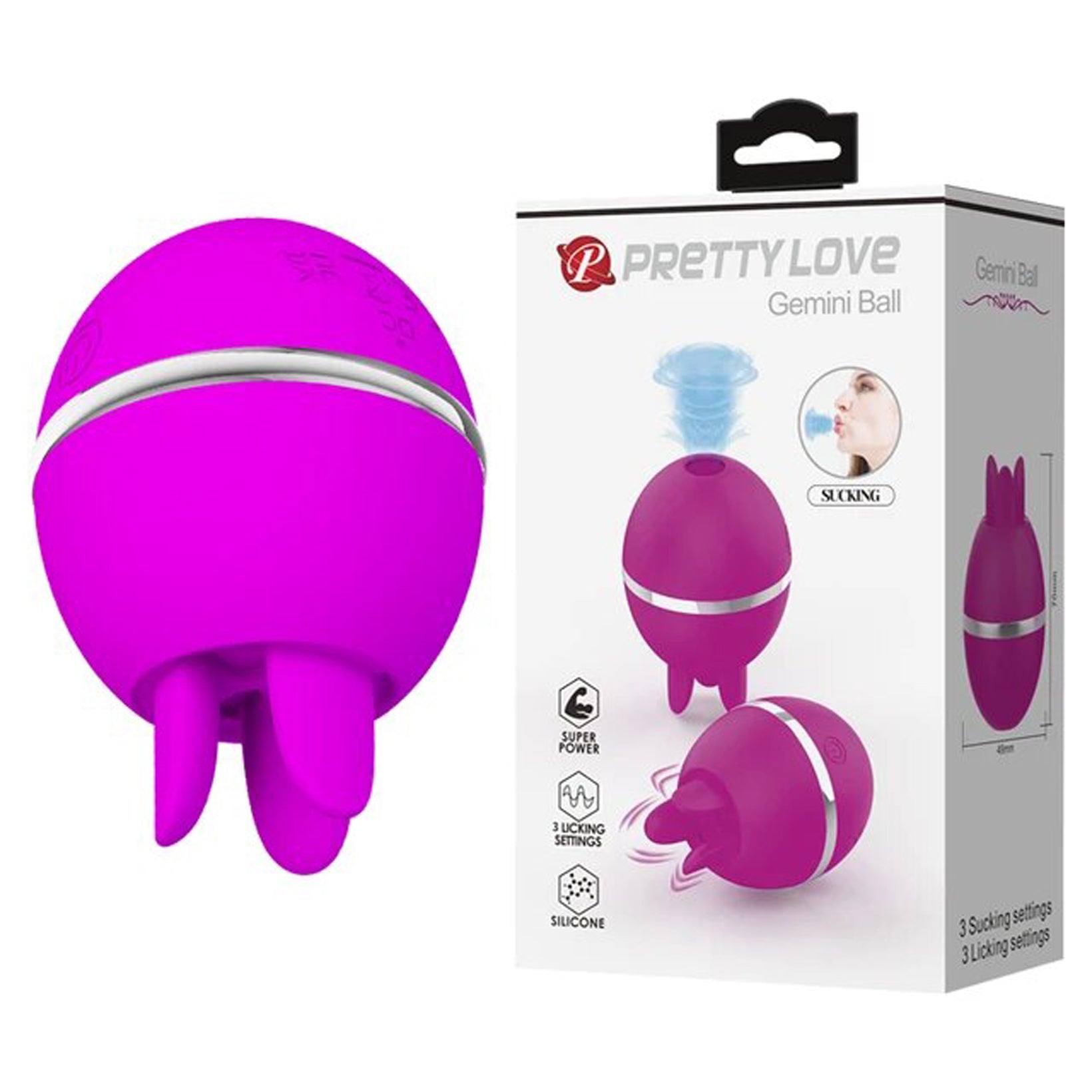 Gemini Ball – Pulsating and Licking Ball-Shaped Vibrator > Sex Toys For Ladies > Air Pulsation