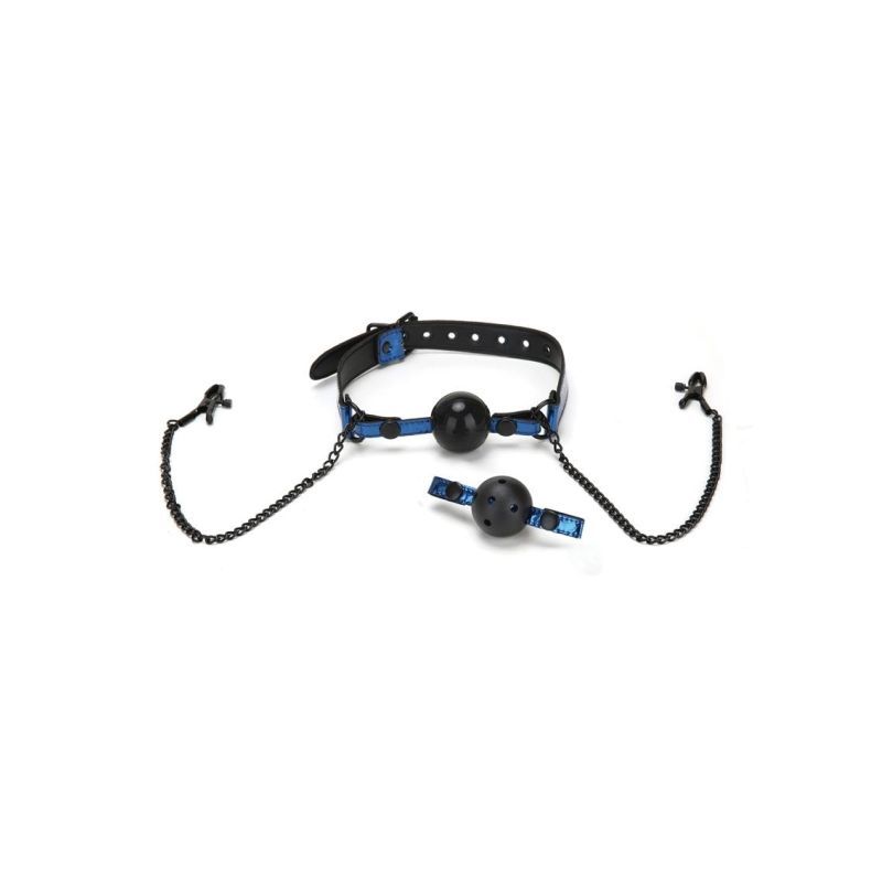 Whip Smart Diamond Ball Gag with Nipple Clips Default Title Gags