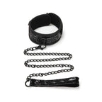 Whip Smart Diamond Collar and Leash Set in Black > Bondage Gear > Collars & Leashes
