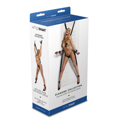 WhipSmart Diamond Deluxe Over The Door Cross – Versatile Four-Way Restraints Blue > Bondage Gear > Restraints
